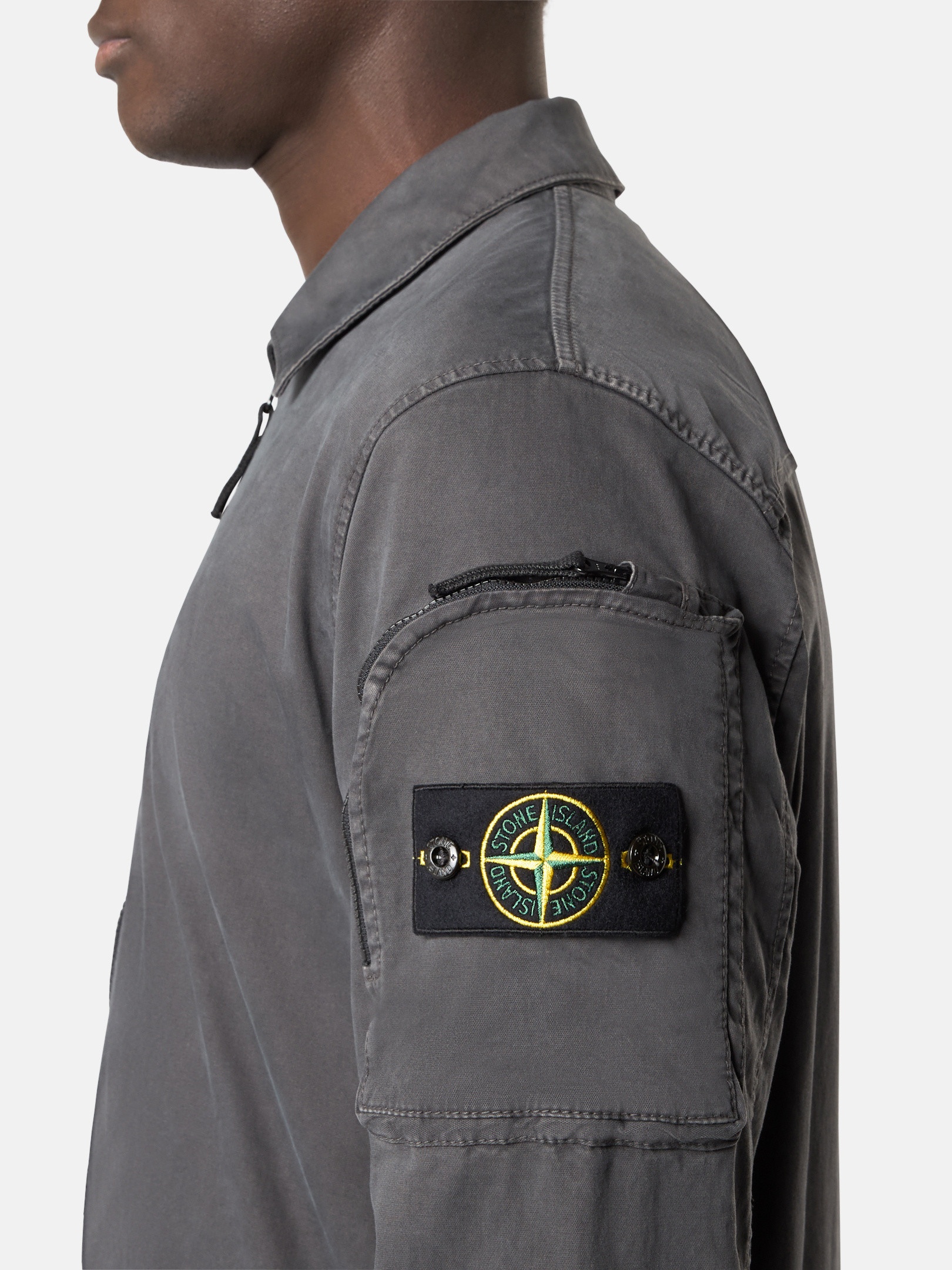 Clothing Stone Island Structured Cotton Overshirt Stone Island