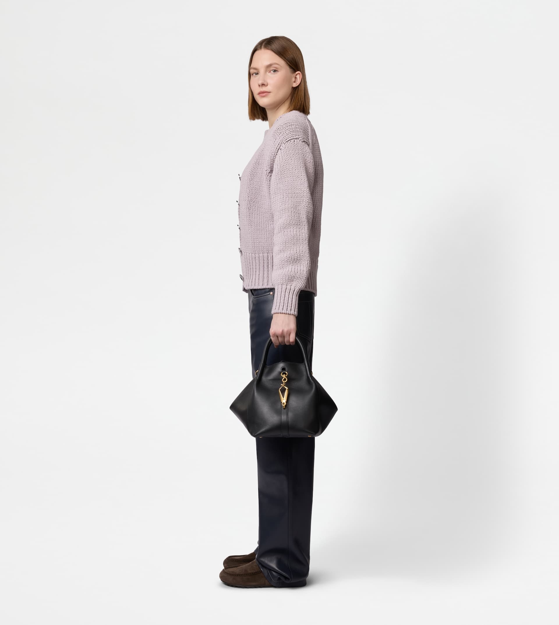 SATCHEL IN LEATHER SMALL - BLACK - 10