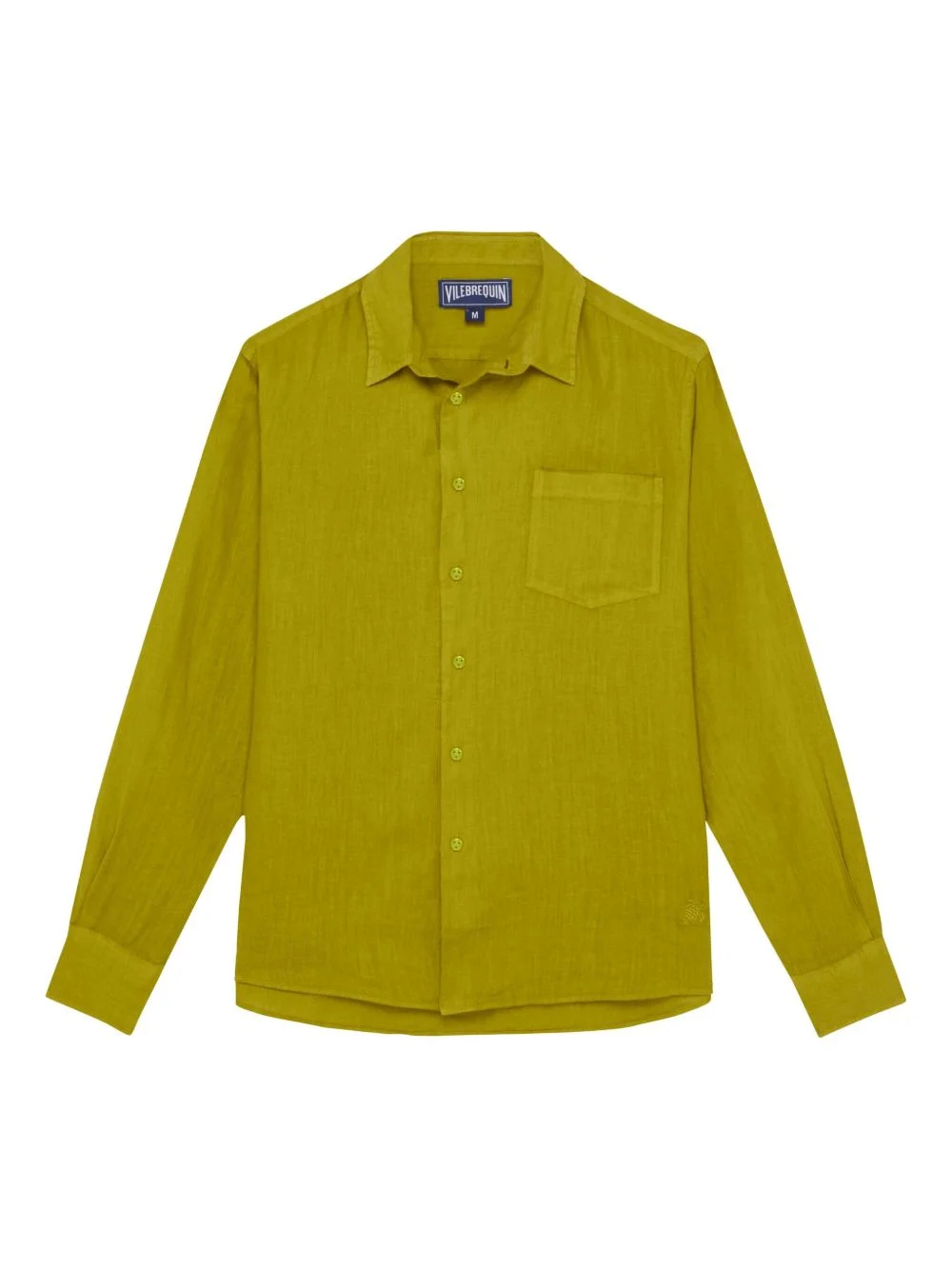 chest-pocket embroidered shirt - 1