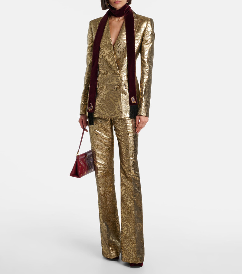 Etro Paisley brocade flared pants outlook