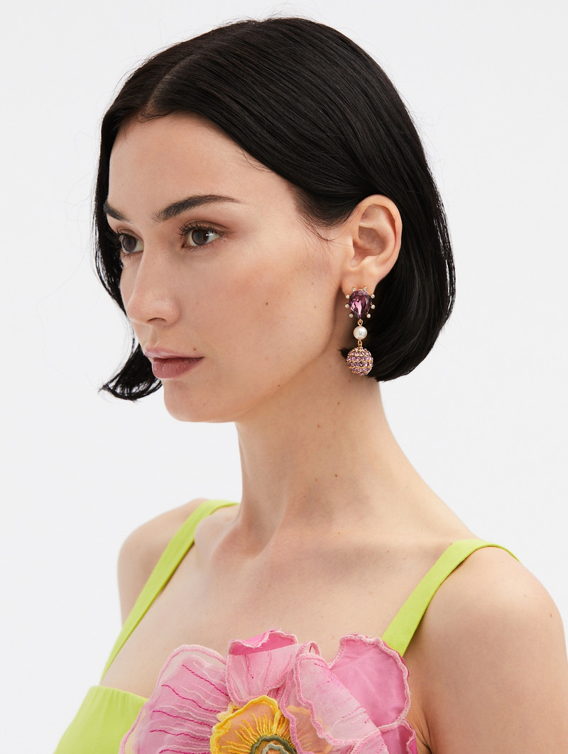 Oscar de la Renta CACTUS PEARL DROP EARRINGS outlook