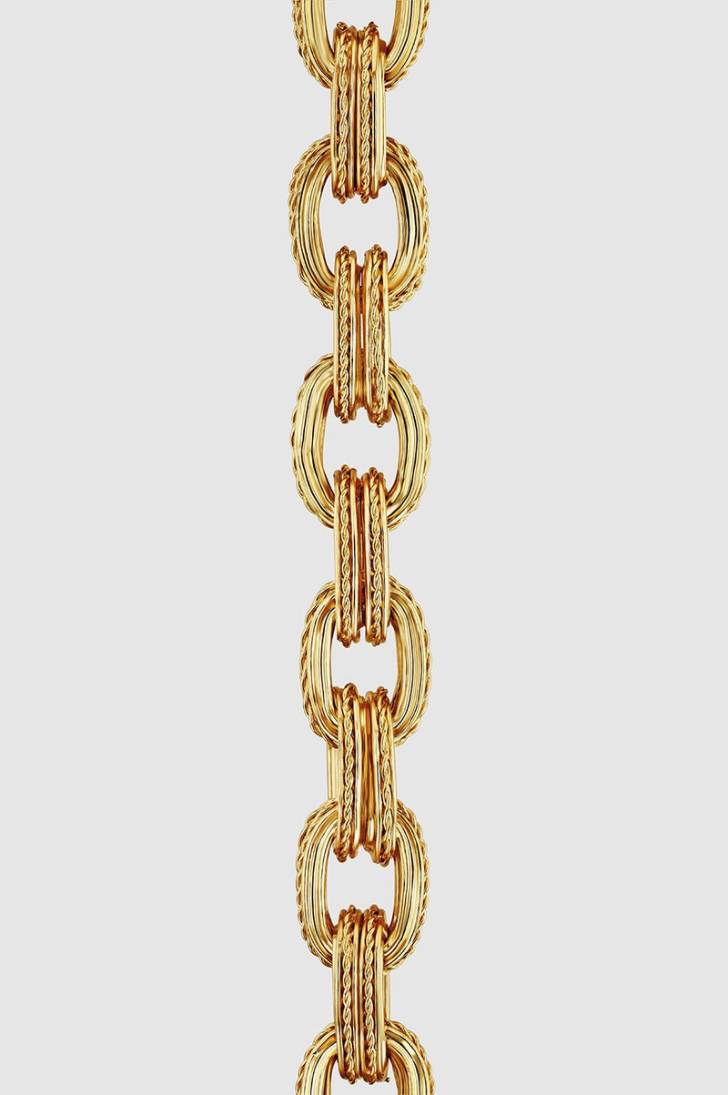 Double Link Chain Necklace - Gold 3
