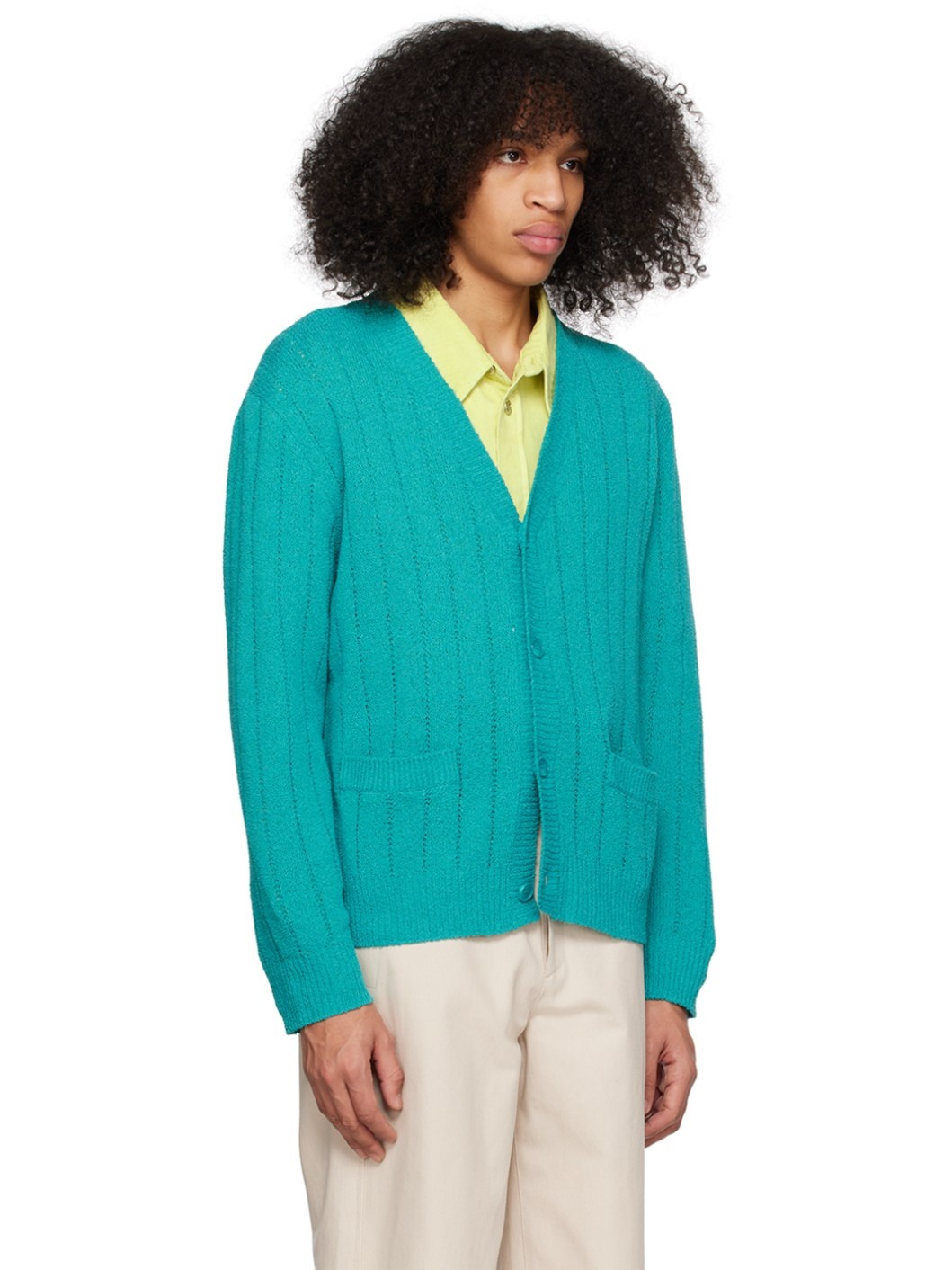 Blue Buttoned Cardigan - 2