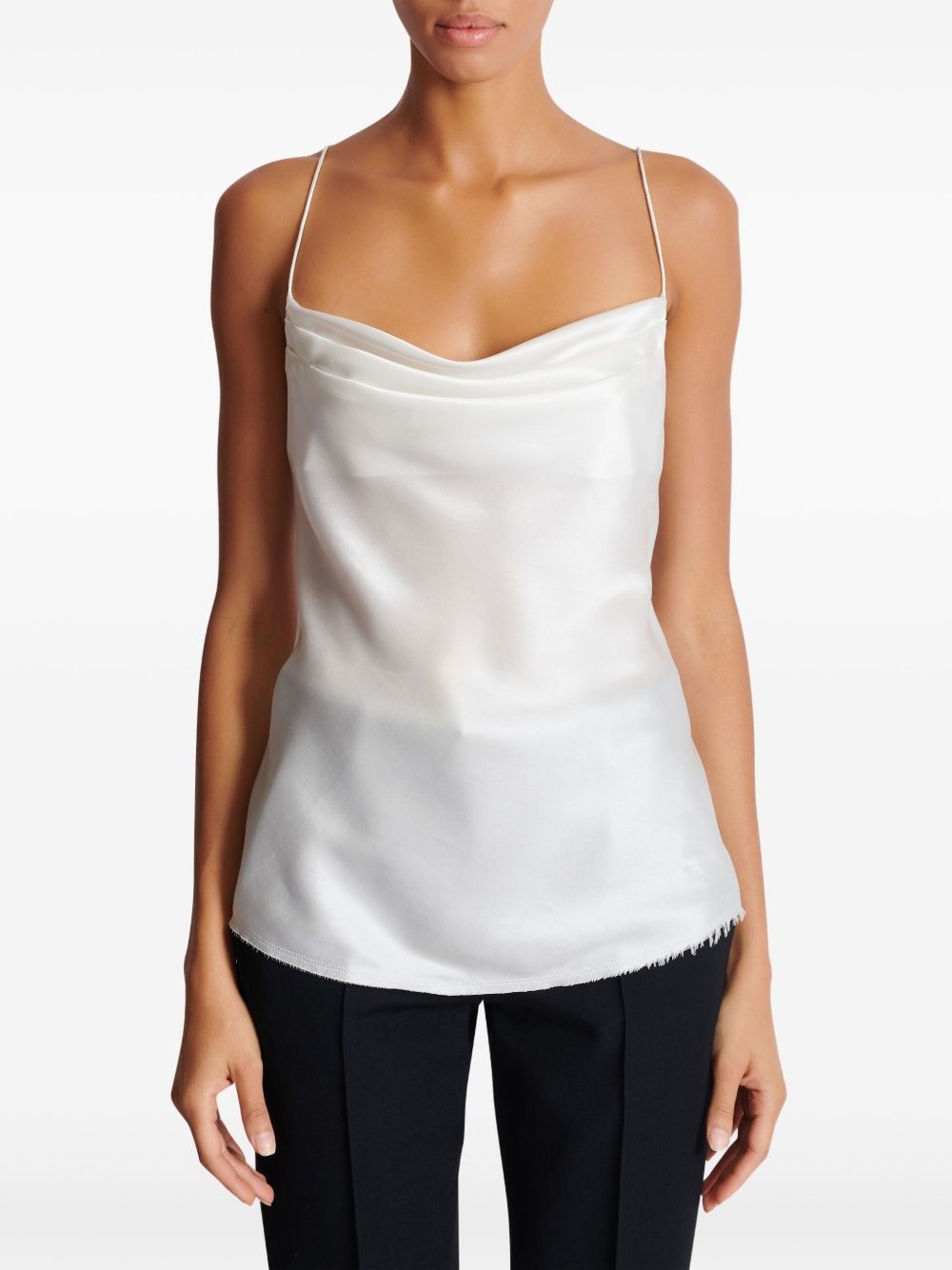 draped satin top - 5
