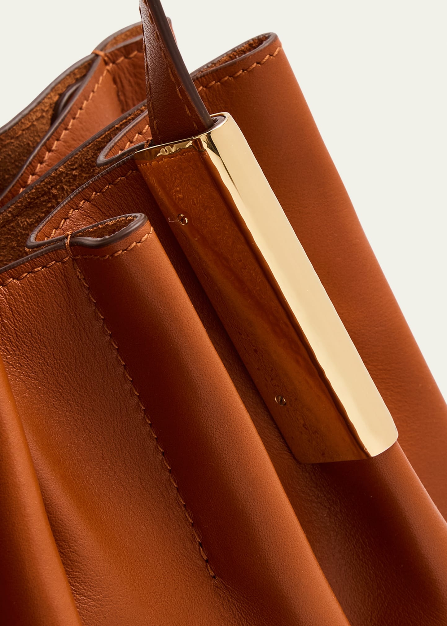 Isadora Mini Ruched Leather Tote Bag - 5
