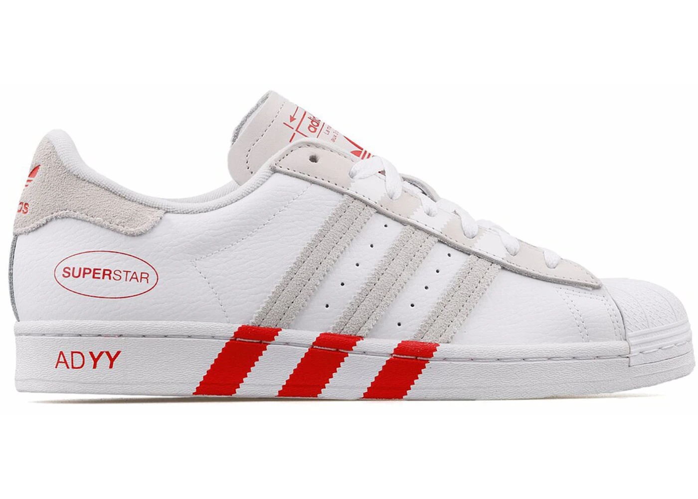 adidas Superstar Extended 3-Stripes White Red - 1