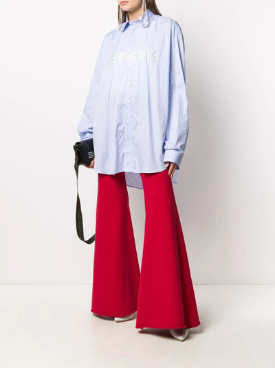 VETEMENTS flared style trousers outlook