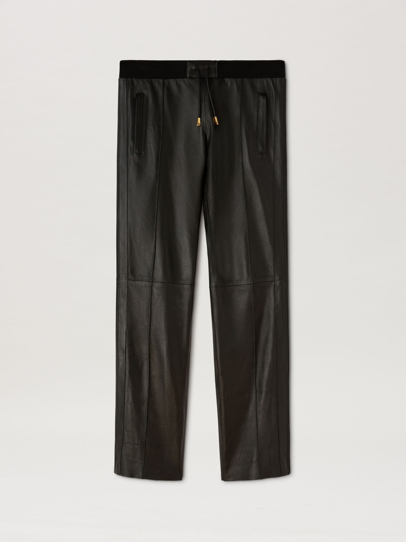 LEATHER TRACK PANTS 1
