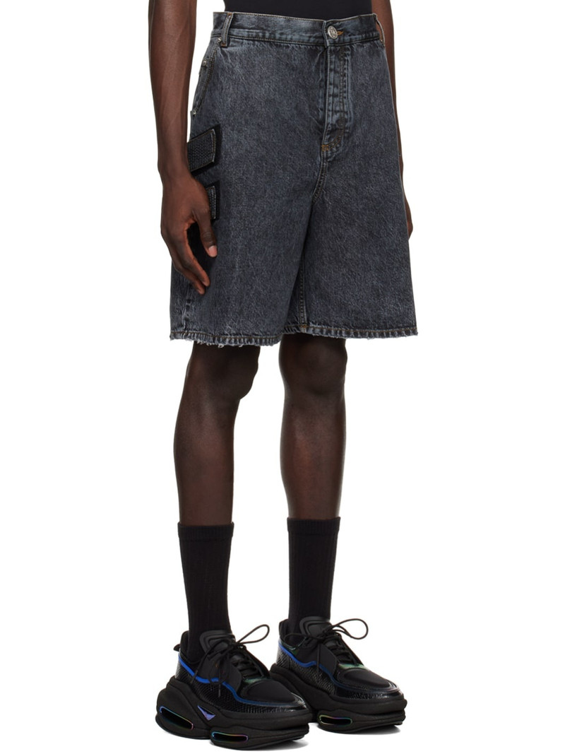 Black Distressed Shorts 2