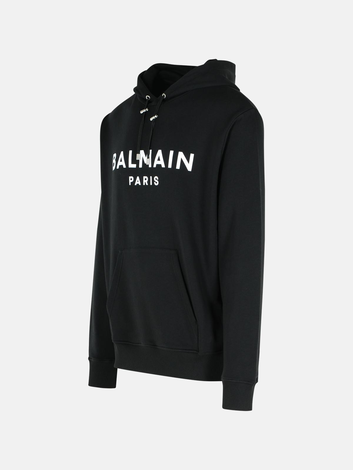 BLACK COTTON SWEATSHIRT - 2