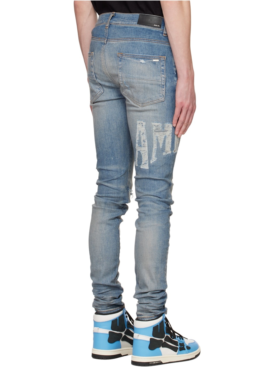 Indigo Distressed Jeans - 3