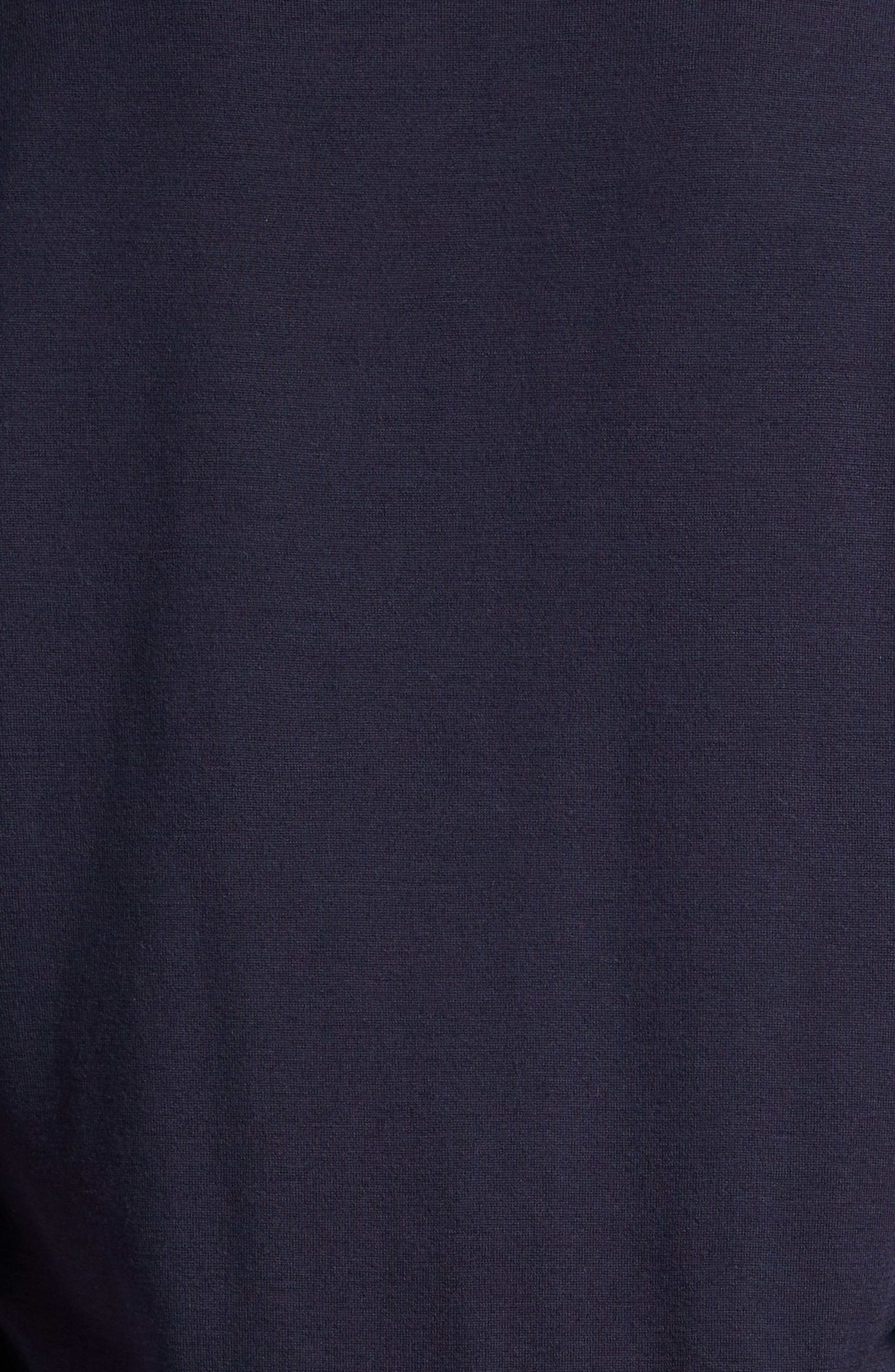 Mixed Media Funnel Neck Zip Sweater - 7