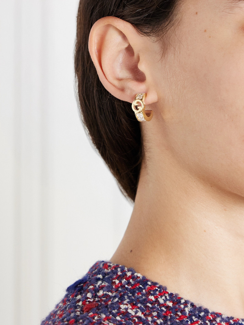 GUCCI Blondie Gold-tone And Cubic Zirconia Earrings outlook
