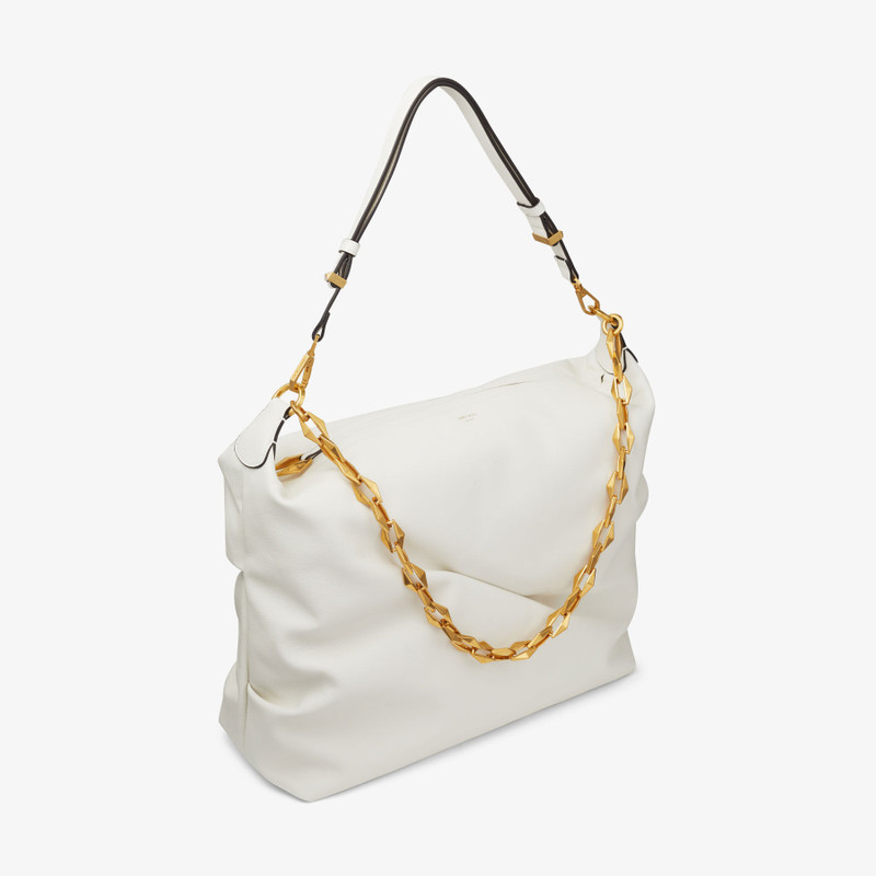 Diamond Soft Hobo M Latte Soft Calf Leather Hobo Bag with Chain Strap 3