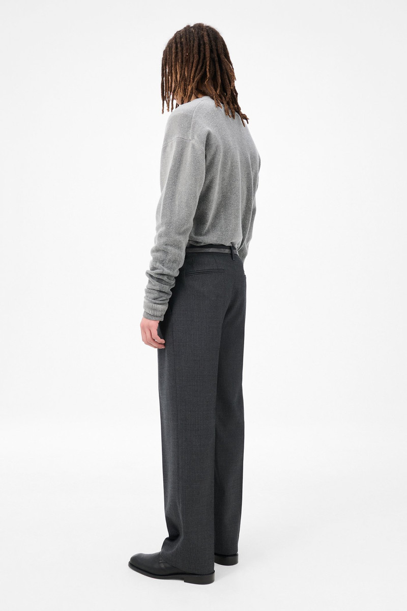 Slack Trouser Smoke Grey Micro Herringbone 4