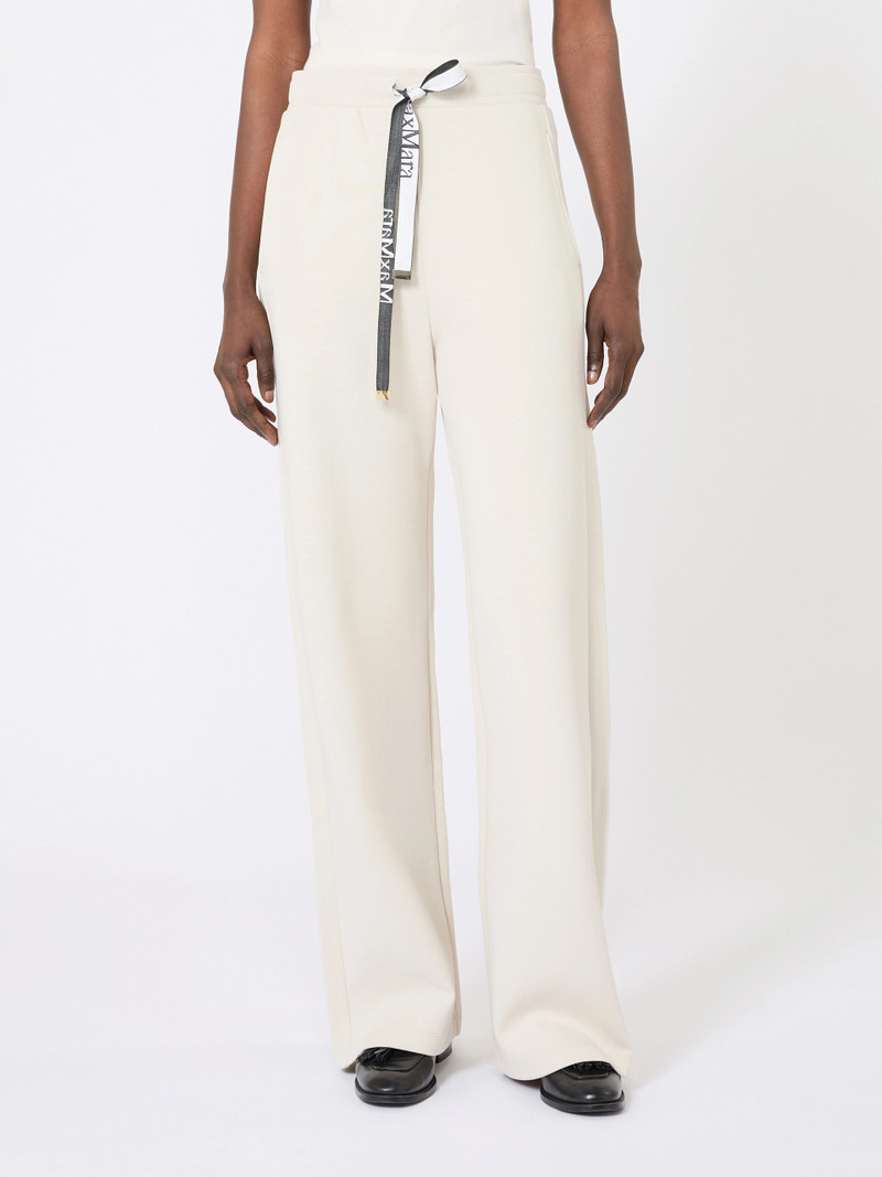 BALI Wide-fit jersey trousers - ECRU 3