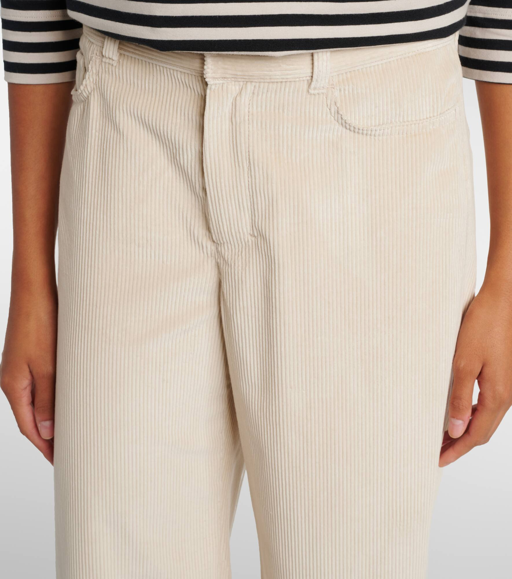 Eneide cotton corduroy wide-leg pants - 4