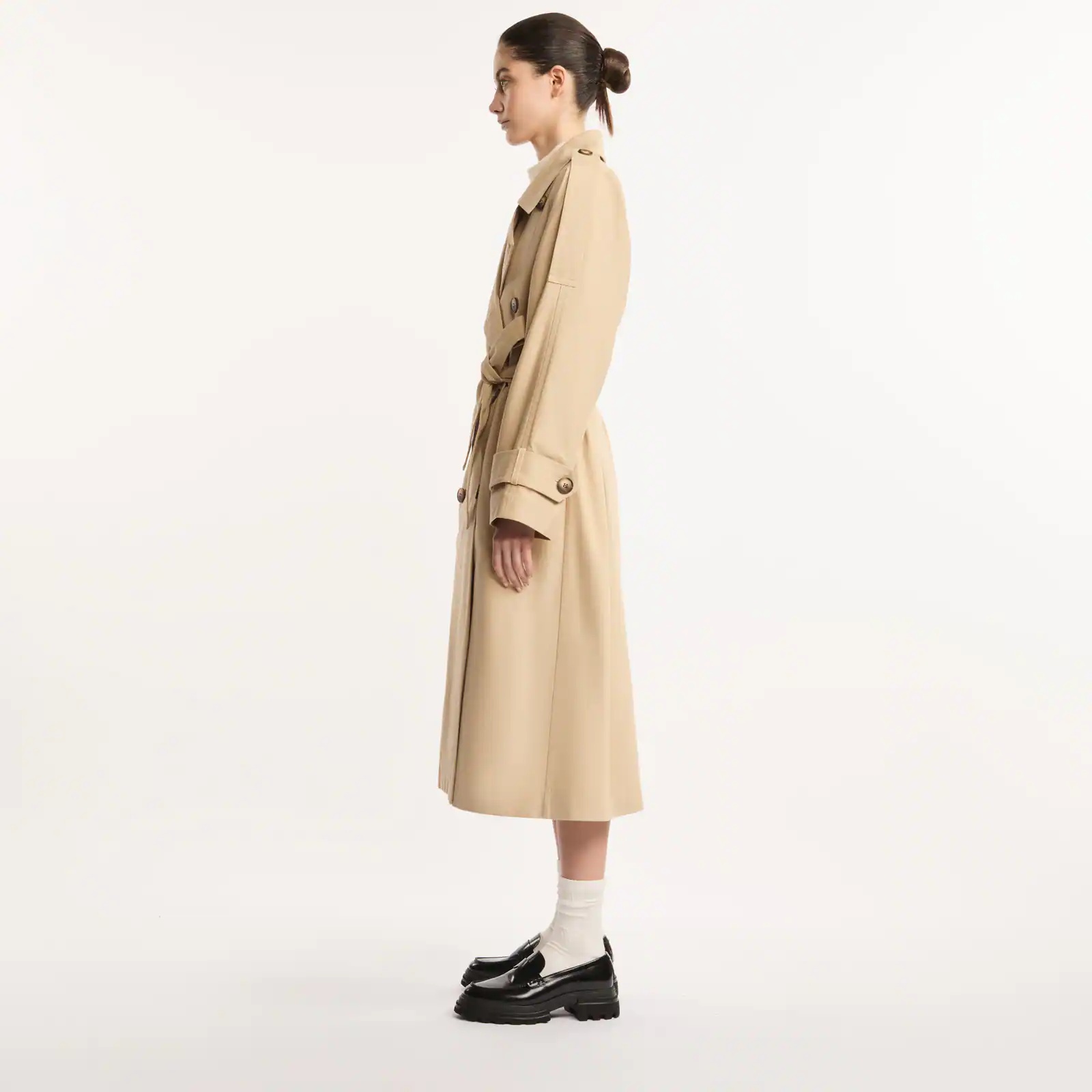 Trench coat in gabardine - 6