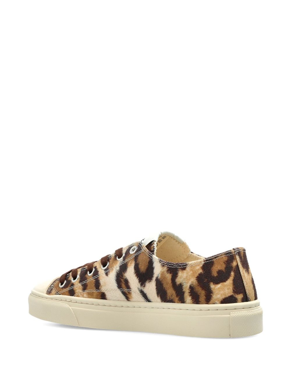 animal-print lace-up sneakers - 3