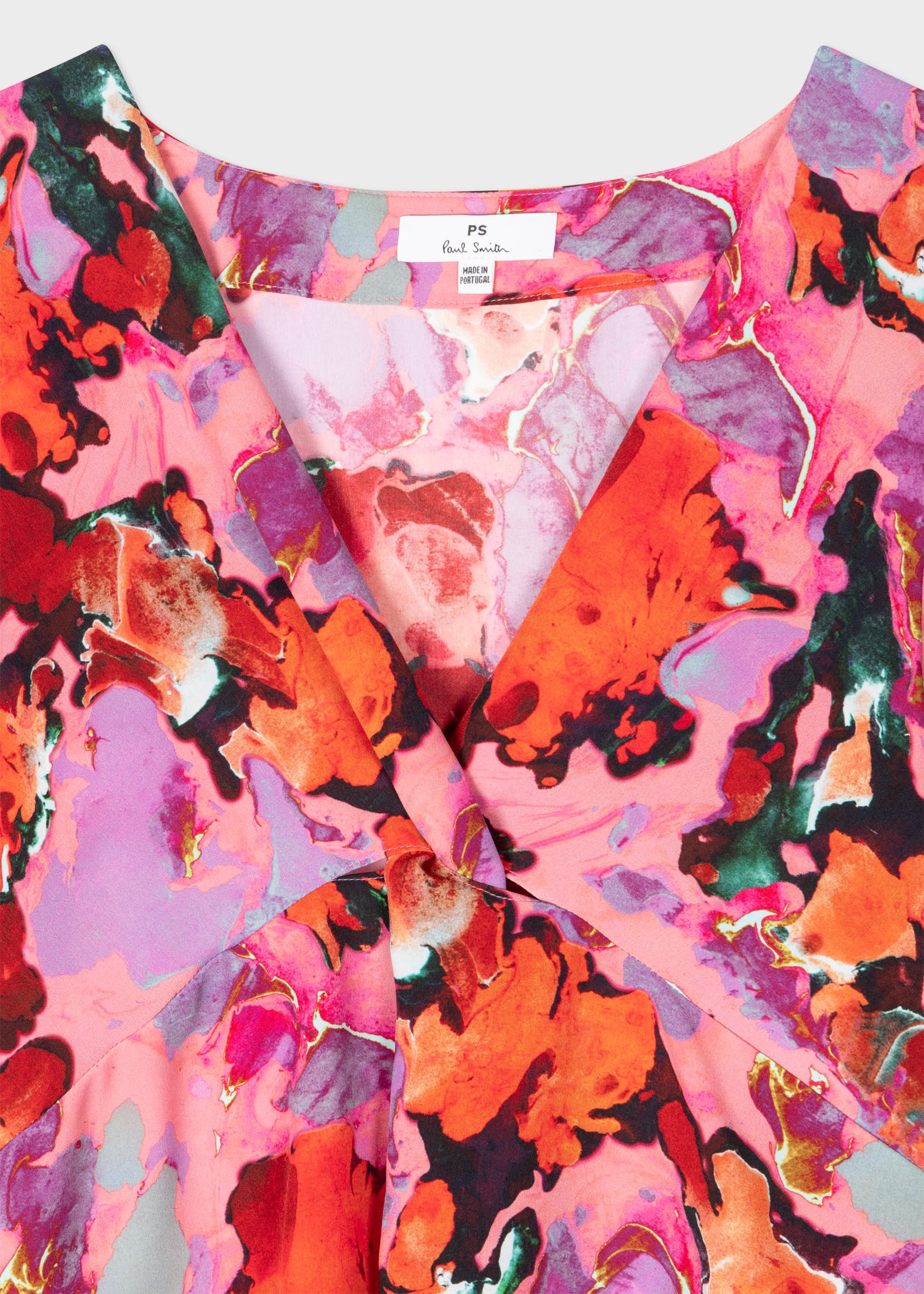 'Marble' V Neck Top - 2