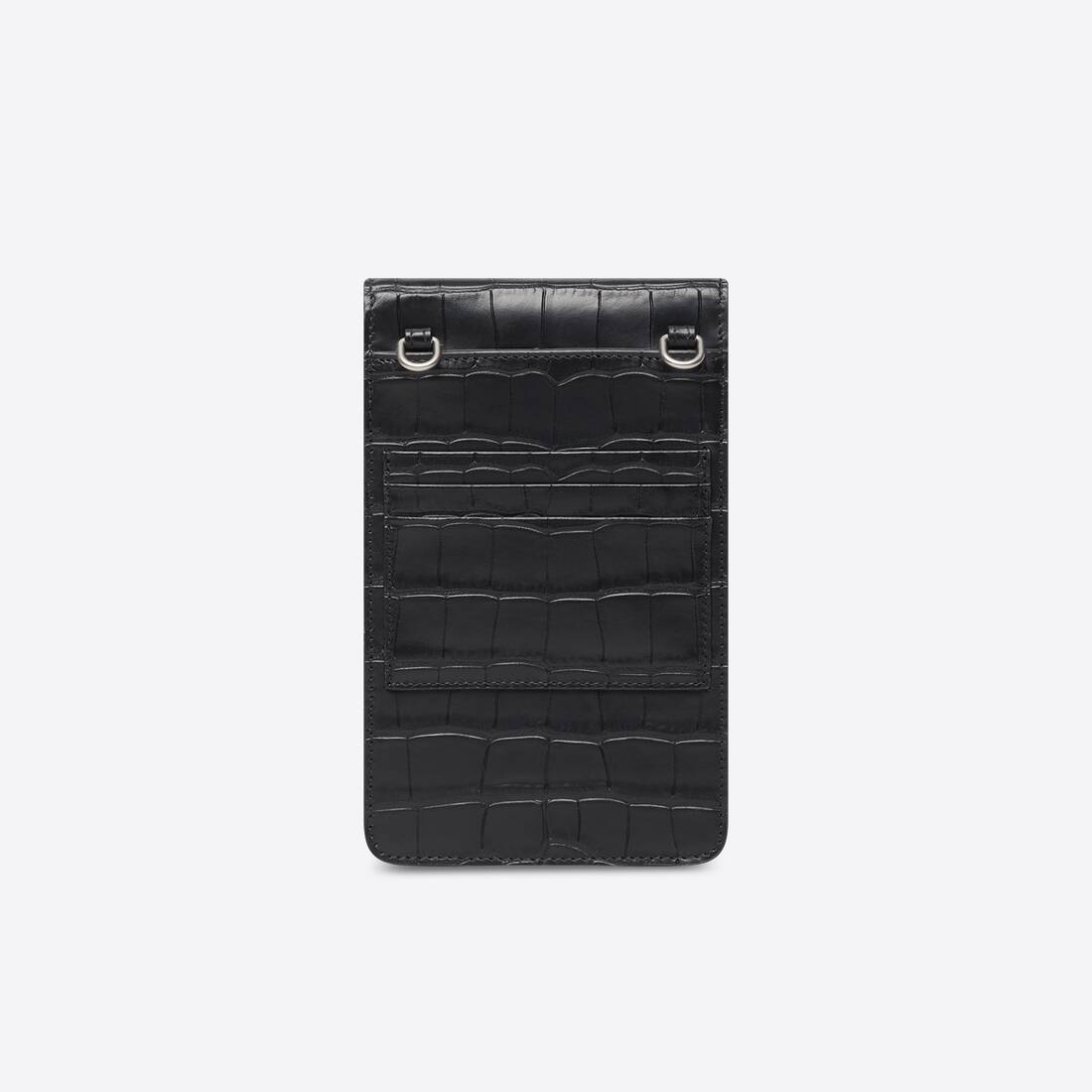 Men's Cash Phone And Card Holder in Black - 1