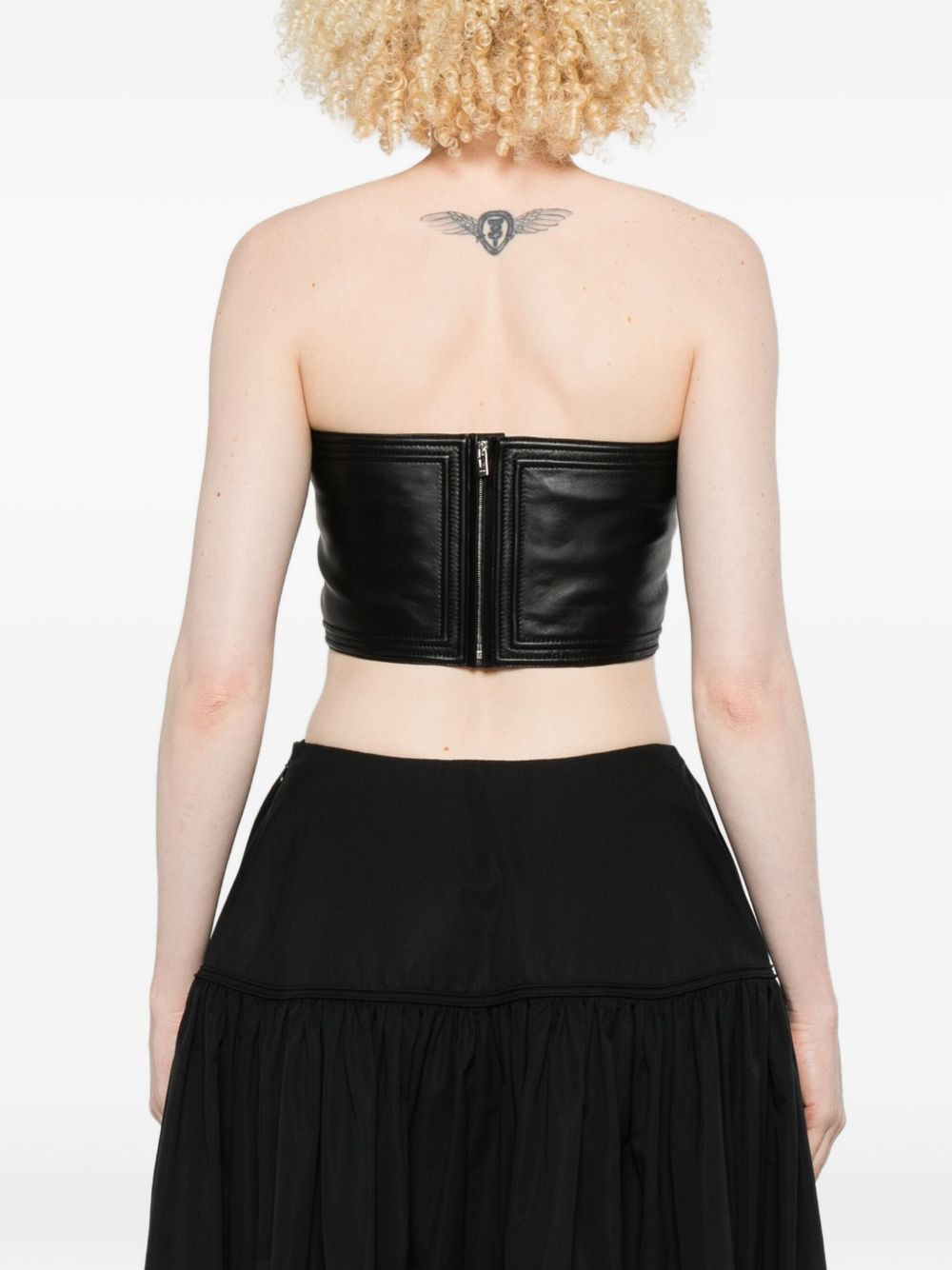 leather bandeau top - 4