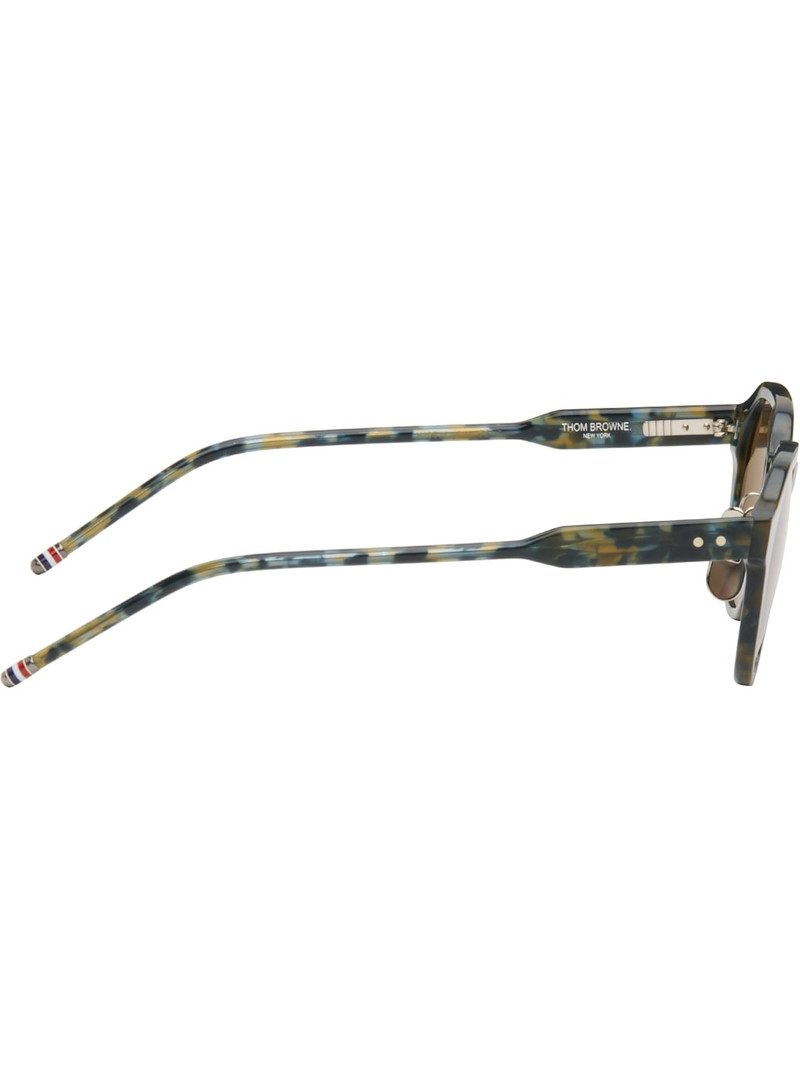 Thom Browne Navy Acetate Oval Sunglasses outlook