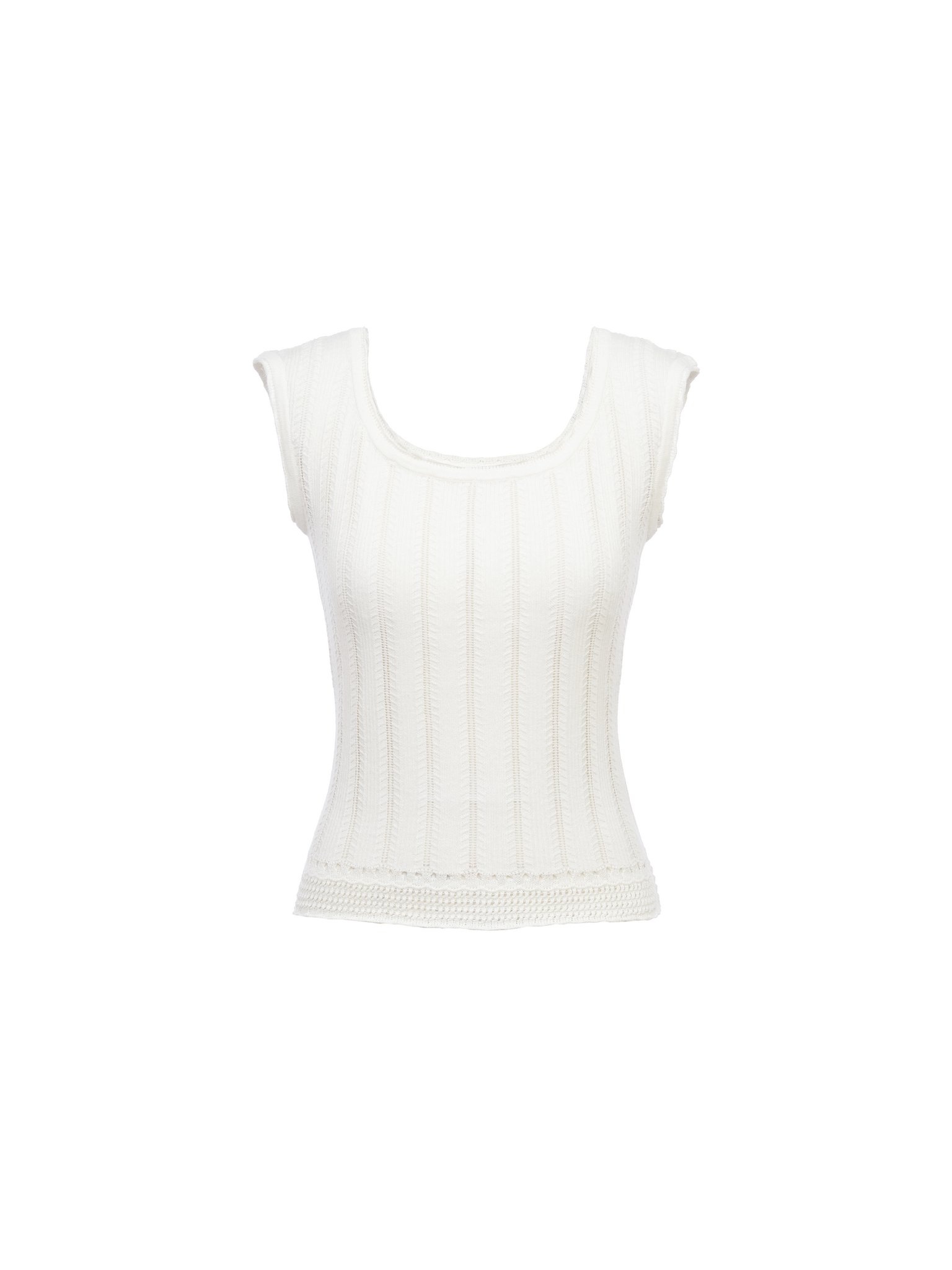 SLEEVELESS KNIT BLOUSE - 1