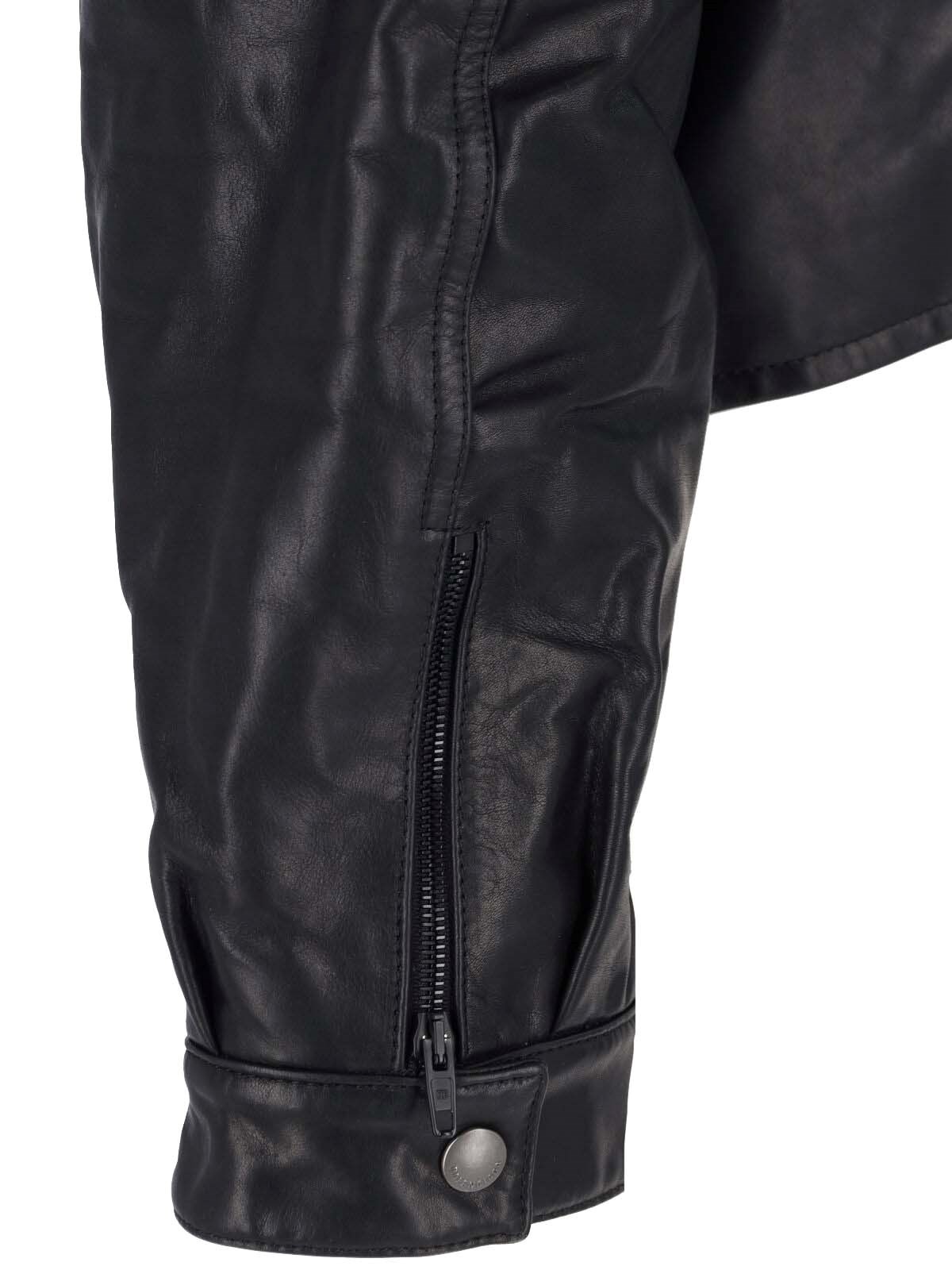 LEATHER ZIP JACKET - 5
