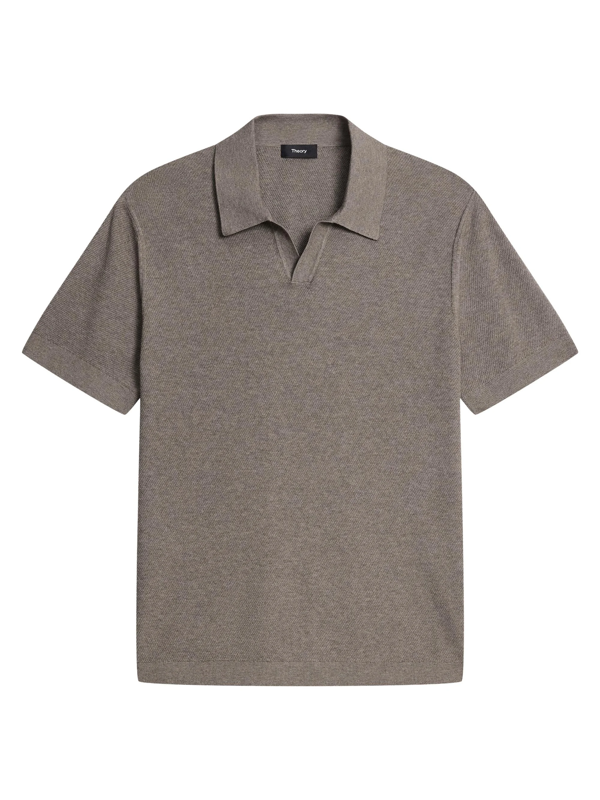 Men's Brenan Textured Polo Shirt - Morel Melange - 1