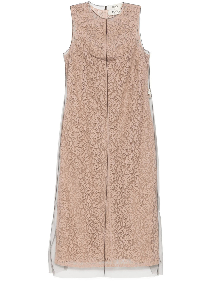 Floral-lace Midi Dress - 1