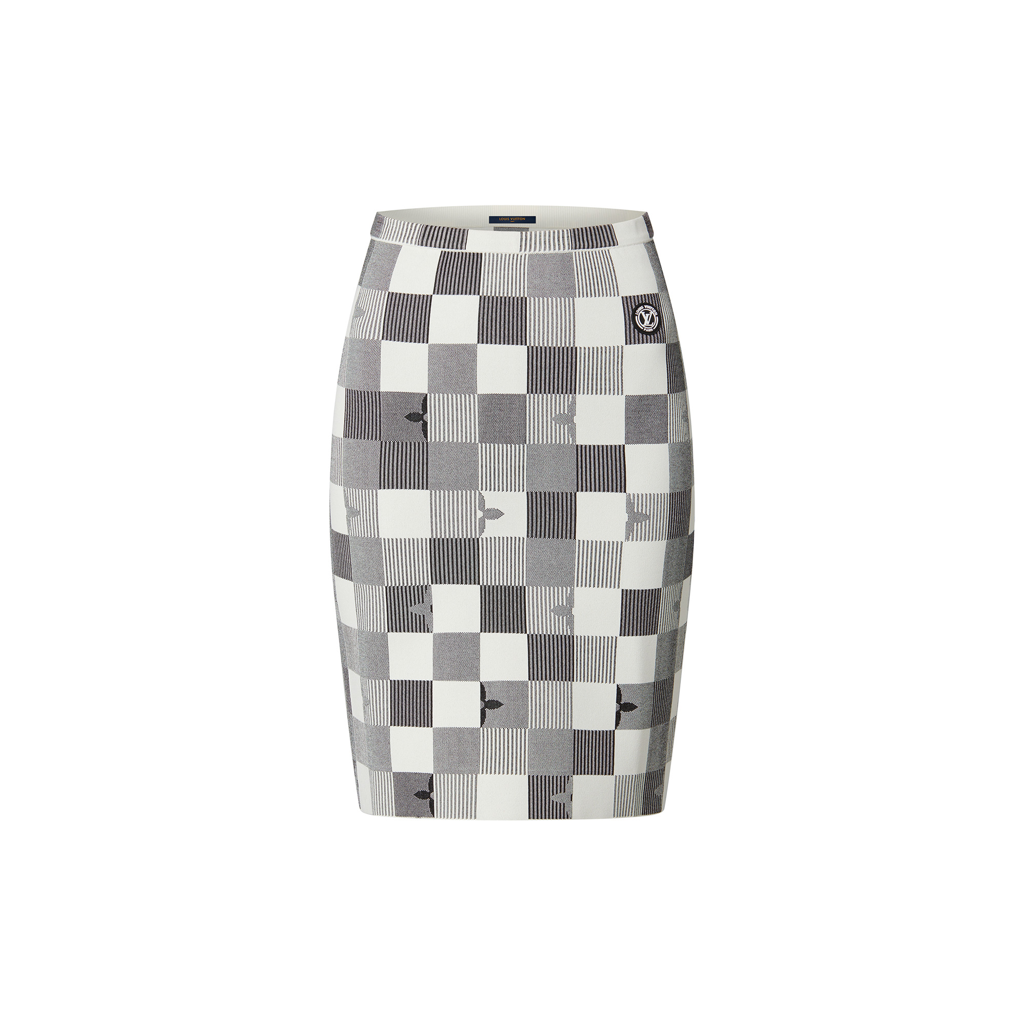 Pop Monogram Damier Knit Skirt - 1