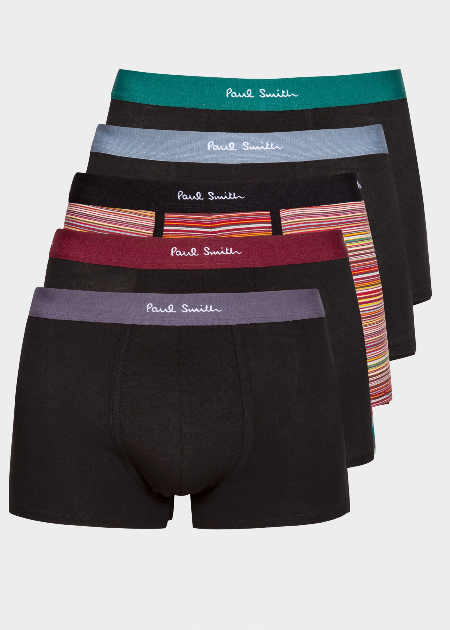 'Signature Stripe' Mixed Boxer Briefs Five Pack - 1