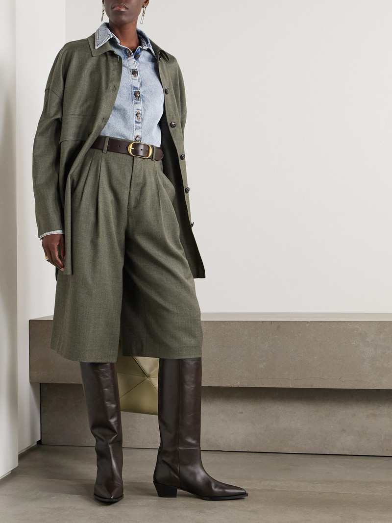 FORTELA Pleated Wool-blend Shorts outlook