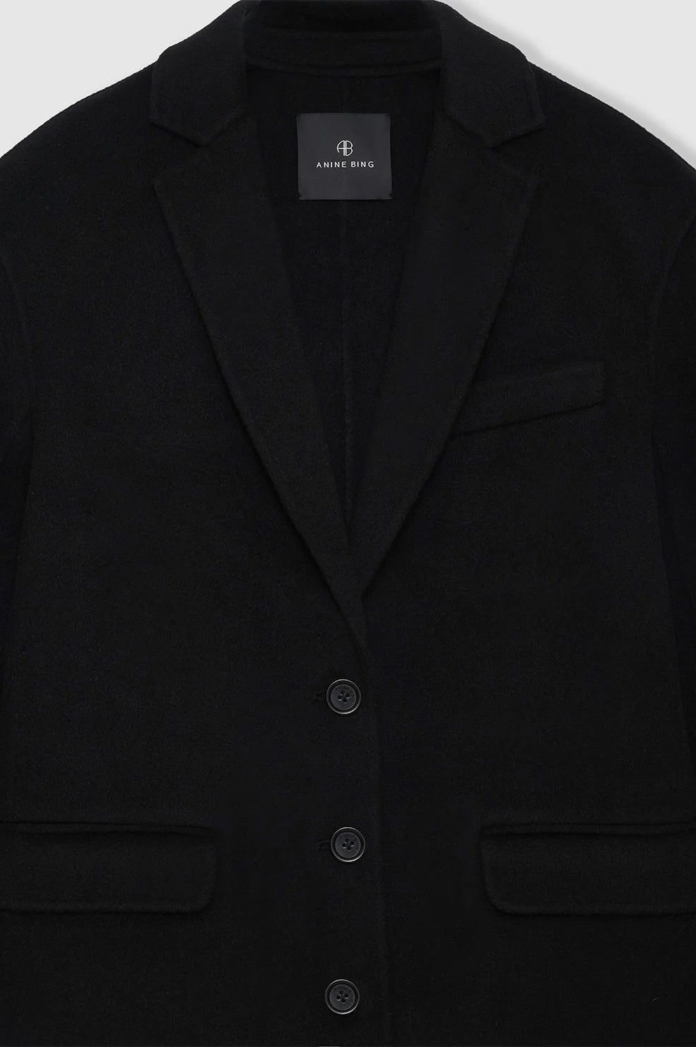 Quinn Coat - Black Cashmere Blend - 4