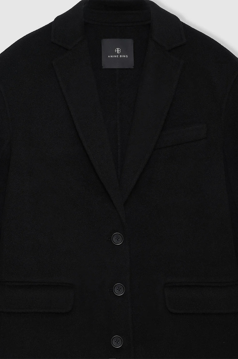 Quinn Coat - Black Cashmere Blend 4