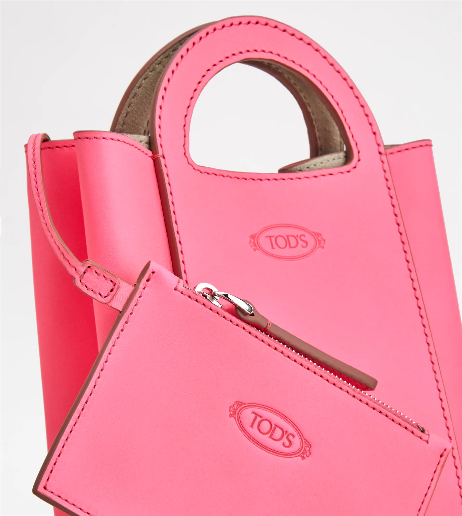 TOD'S GOMMINI SHOPPING BAG MINI - PINK - 5