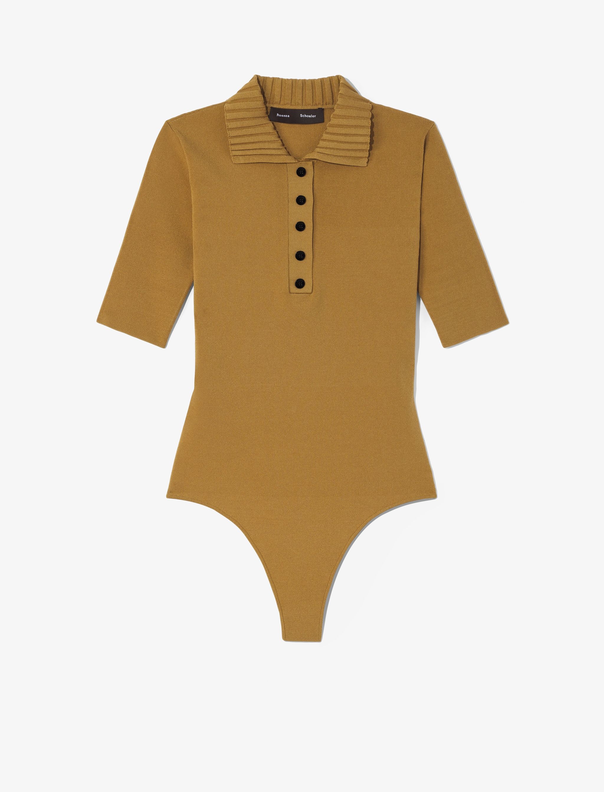 Silk Viscose Polo Bodysuit - 1