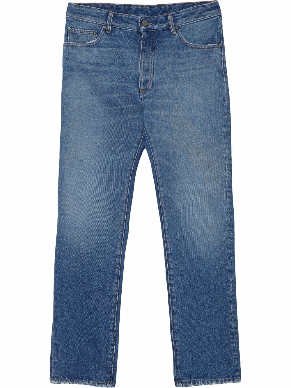 bandana patch straight-leg jeans - 1