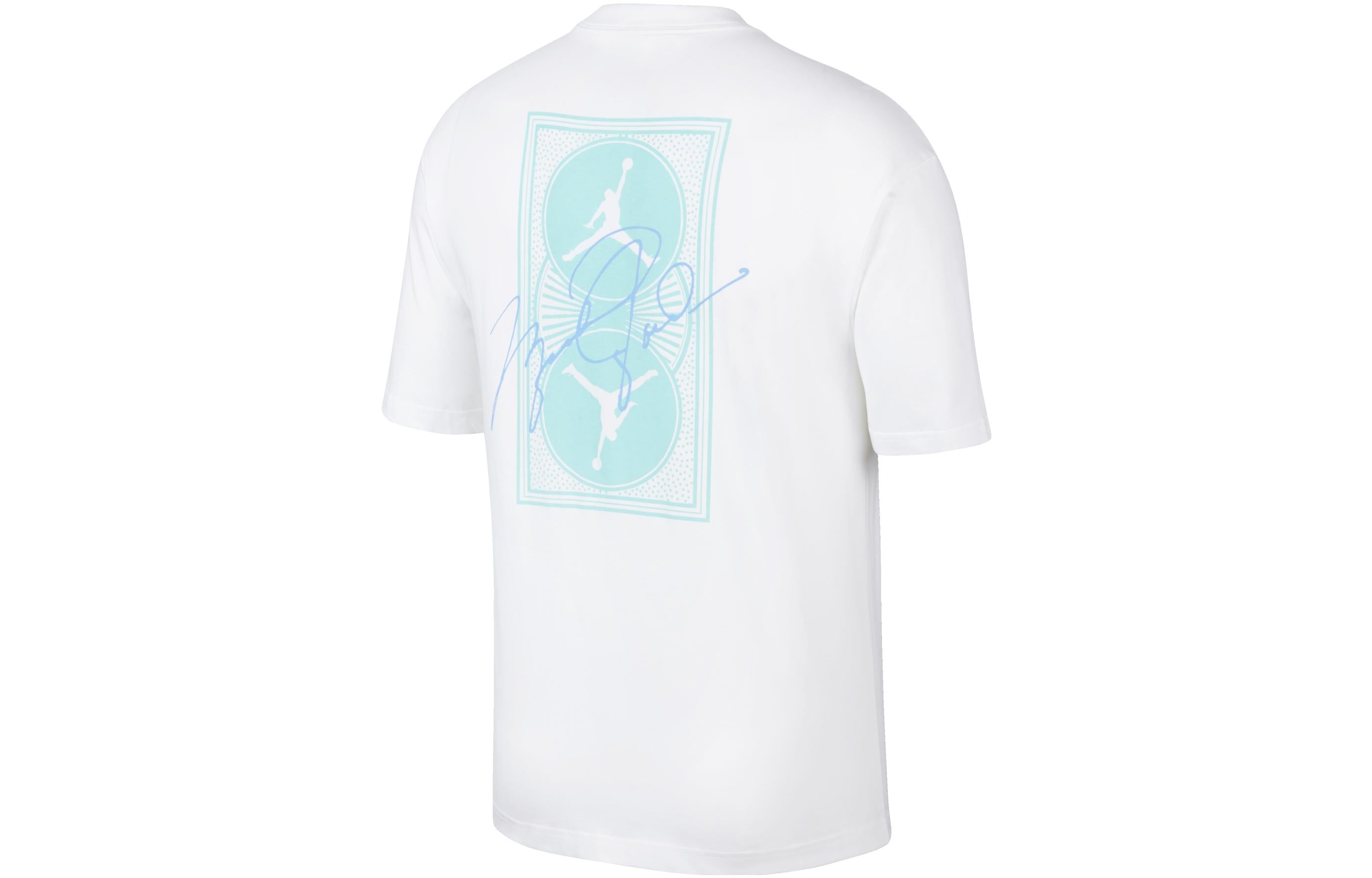 Men's Nike Logo Printing Casual Round Neck Short Sleeve White T-Shirt DZ4055-100 - 2