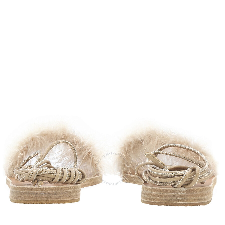 Ancient Greek Sandals Ladies Beige Choros Flat Sandals - 3