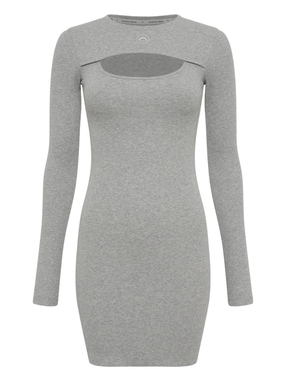 Moon-logo ribbed mini dress - 1