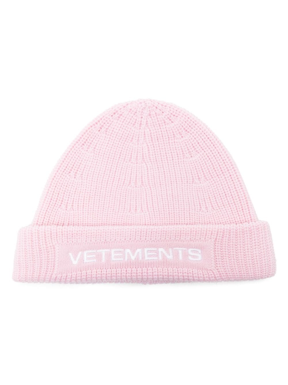 logo-embroidered merino beanie - 1