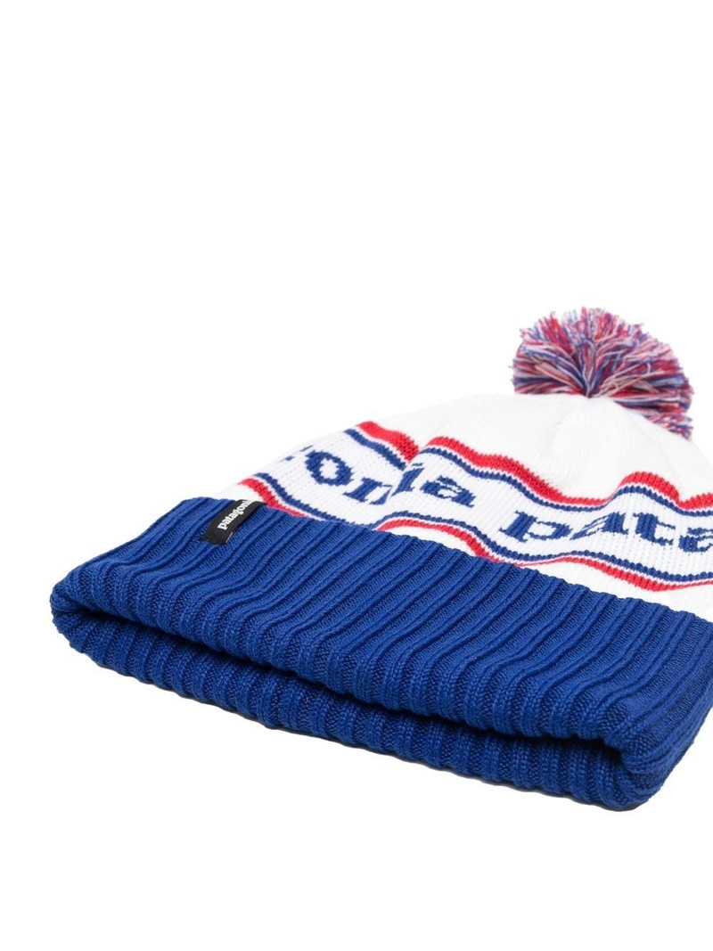 Patagonia logo-intarsia bobble beanie outlook