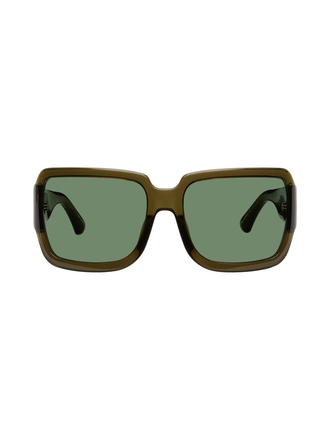 Khaki Linda Farrow Edition Oversized Sunglasses - 1