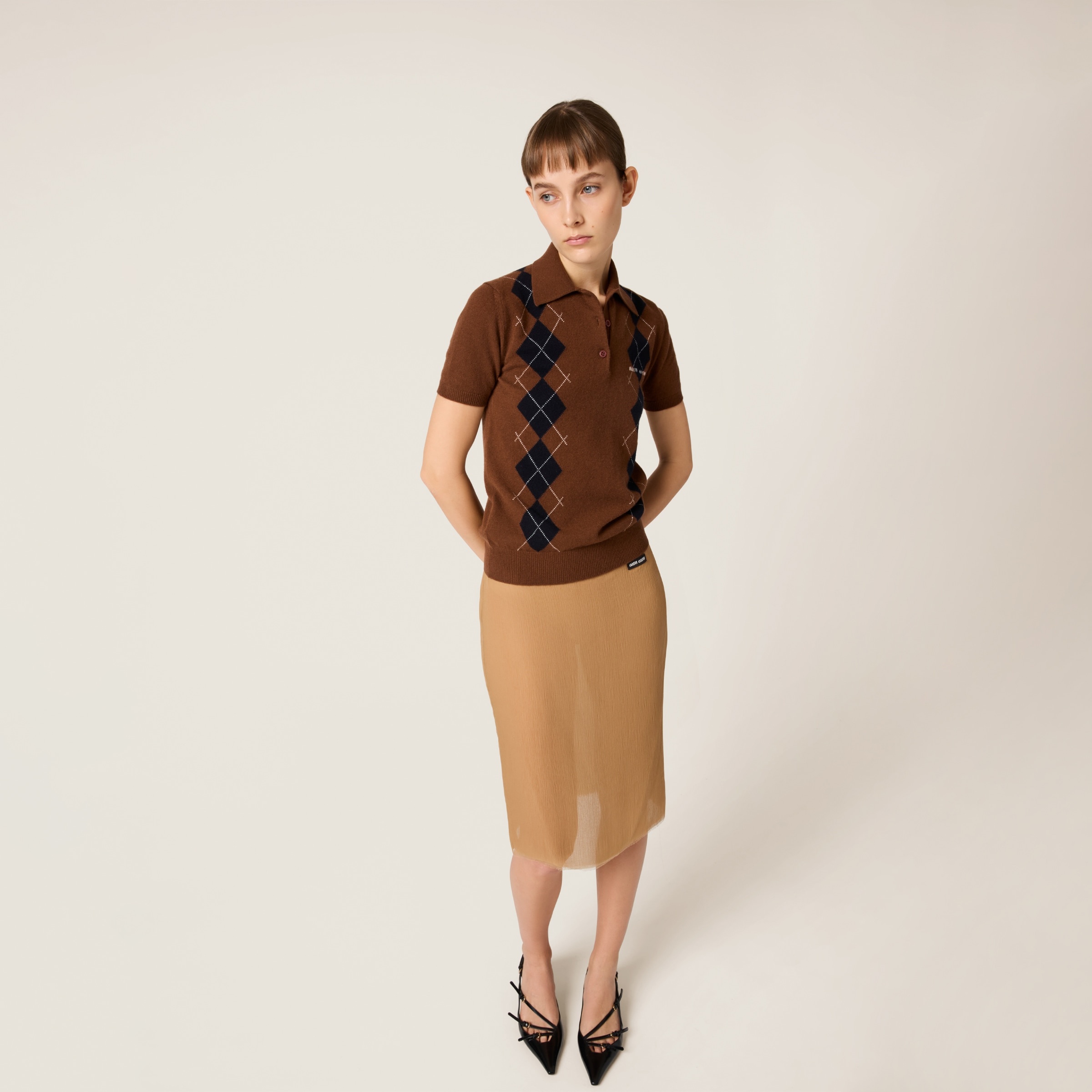 Cashmere knit polo shirt - 5