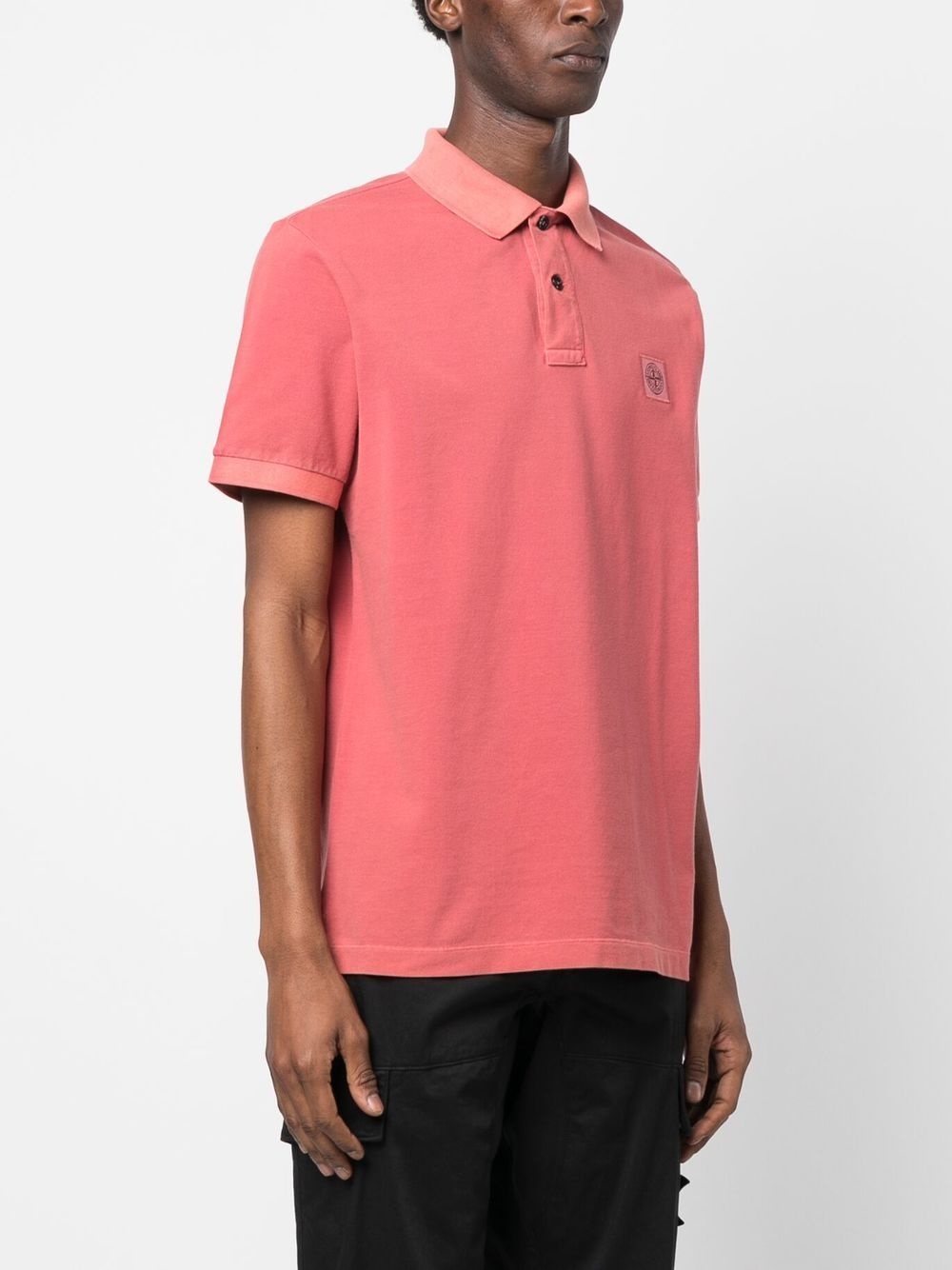 logo-patch polo shirt - 3
