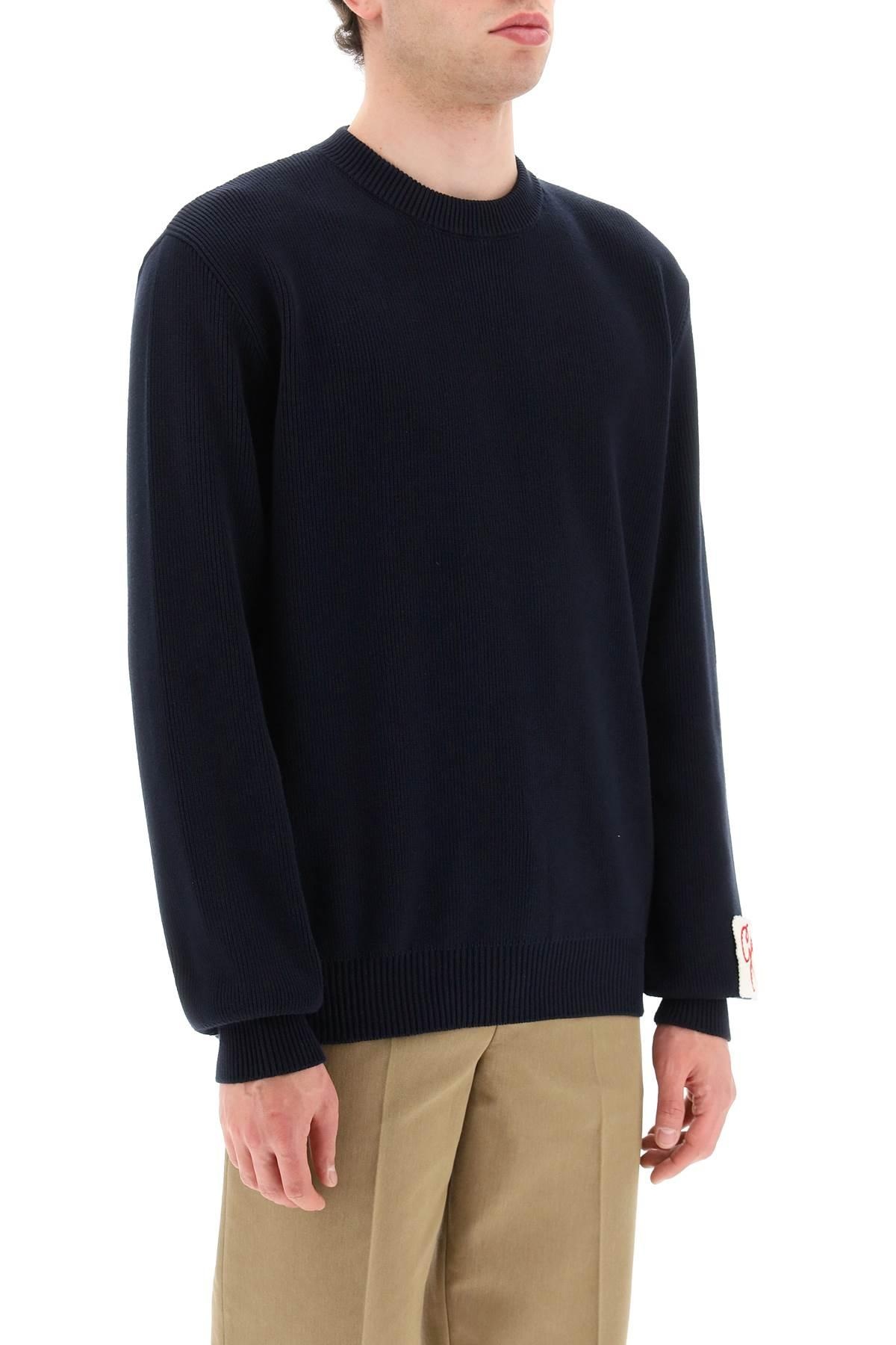 DAVIS COTTON SWEATER WITH LOGO - 3