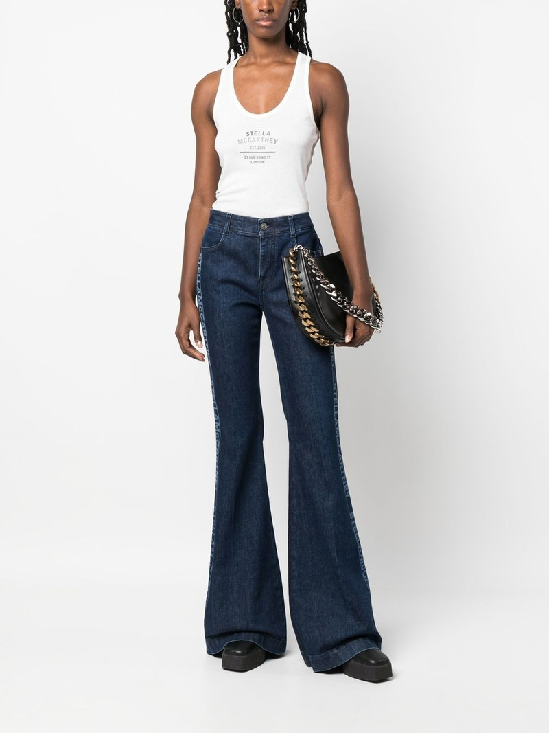 Stella McCartney logo-print racerback top outlook