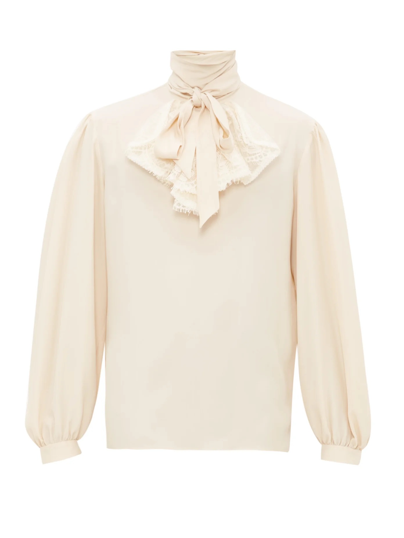 Lace-front crepe shirt - 1